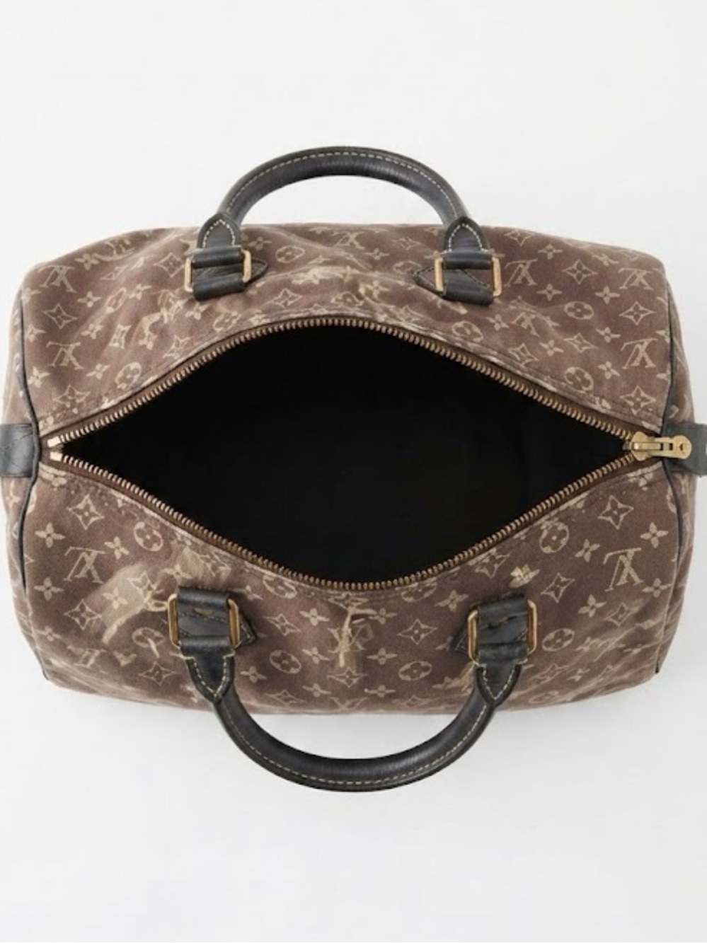 Louis Vuitton Brown Monogram Canvas Satchel with Dark Leather Handles - Picture 2 of 14